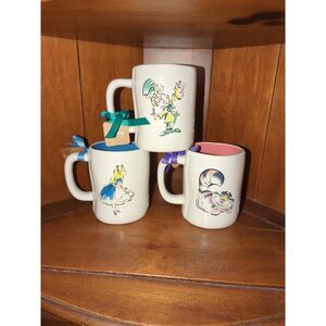 Alice in Wonderland Rae Dunn set mugs Mad Hatter Cheshire Cat Happy Unbirthday